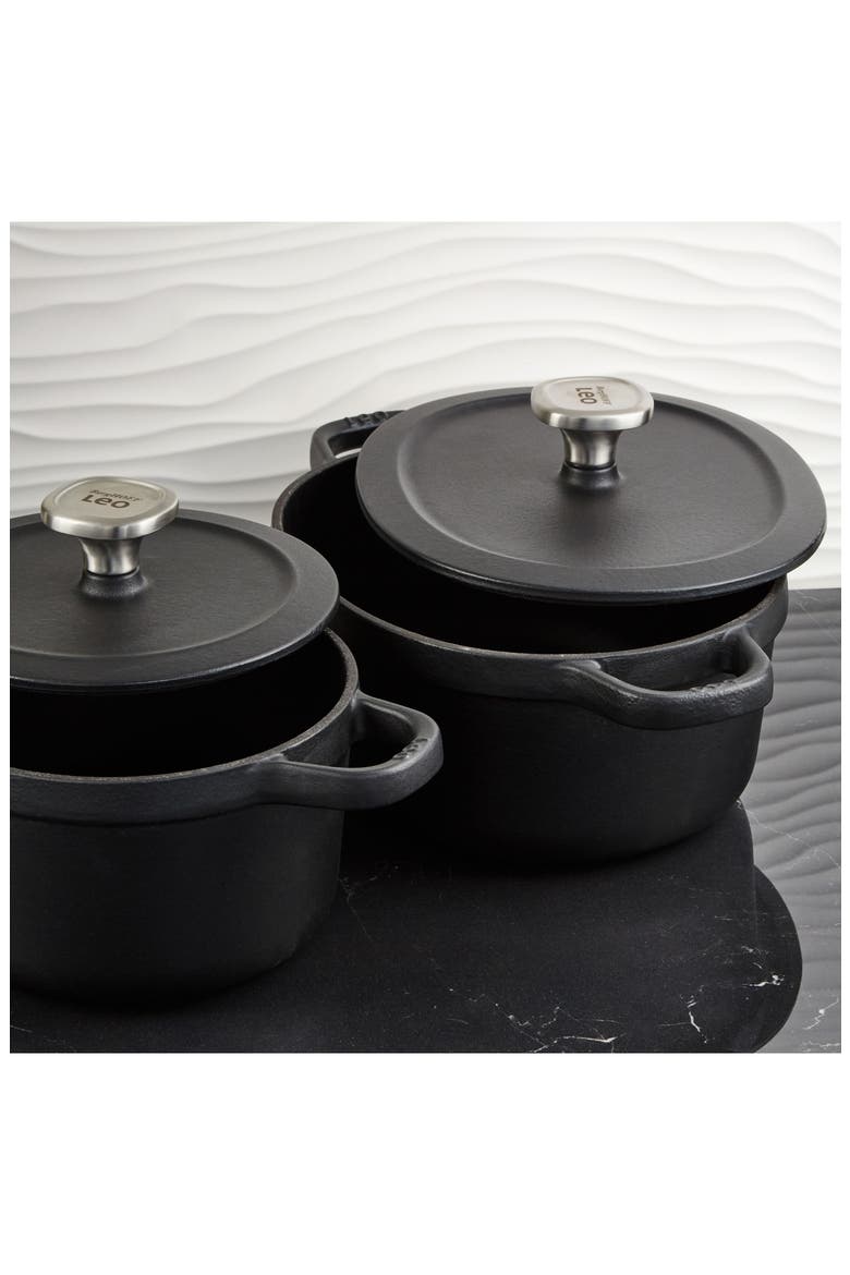 Leo Graphite 4-Piece Cookware Set, Alternate, color, BLACK