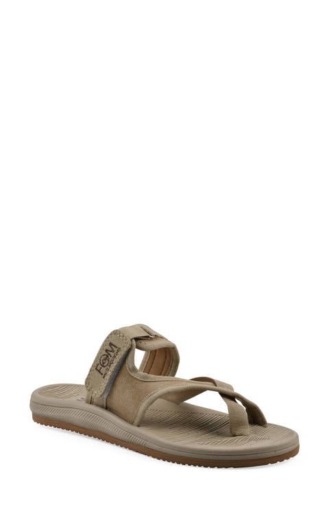 Basket Woven Slide Sandal (Women)