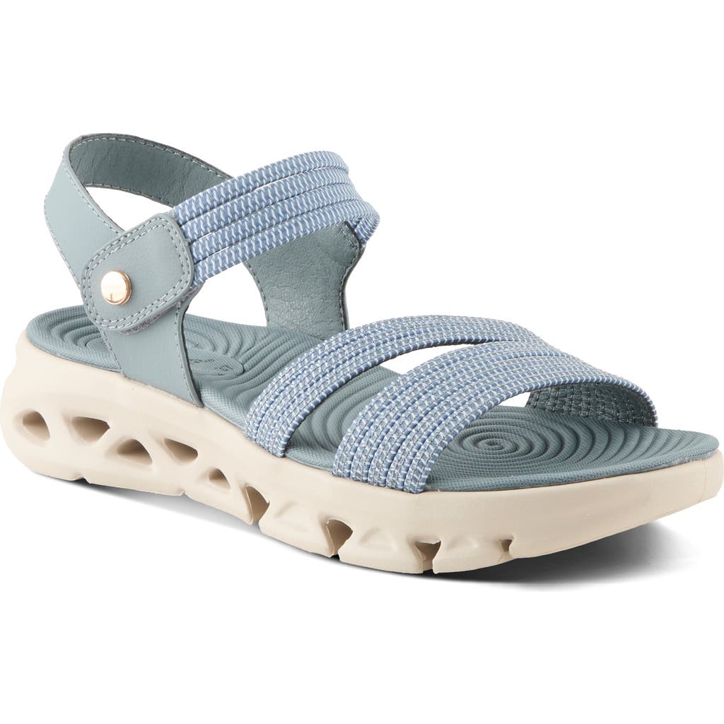 Flexus By Spring Step Garlina Platform Wedge Sandal In Blue