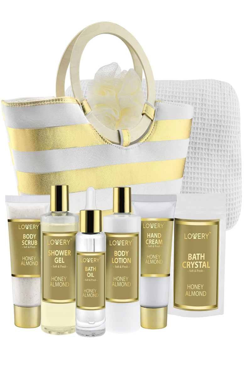Lovery Honey Almond Home Spa Kit, Main, color, 