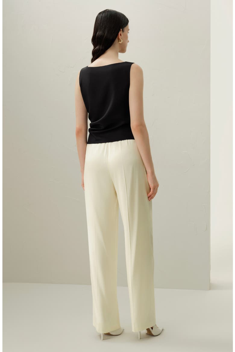 Women's Élise V-Neck Silk Top, Alternate, color, Black