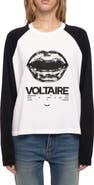 Zadig & Voltaire Lips Graphic Raglan Sleeve T-Shirt