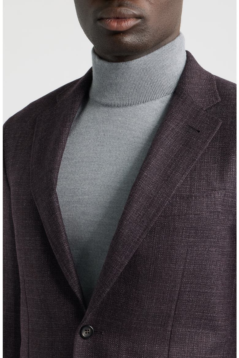 Kei Trim Fit Solid Wool Sport Coat, Alternate, color, DARK RED