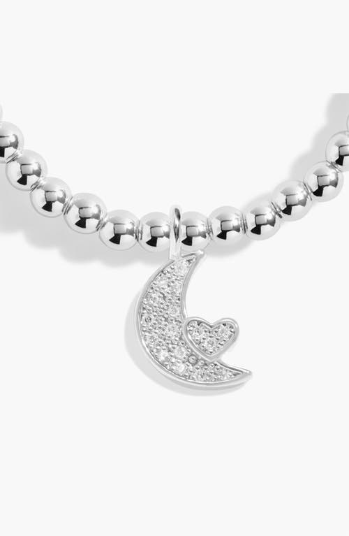A Littles & Co. A Littles & Co Confetti A Little 'love You To The Moon And Back' Bracelet In Silver Plating In Silver