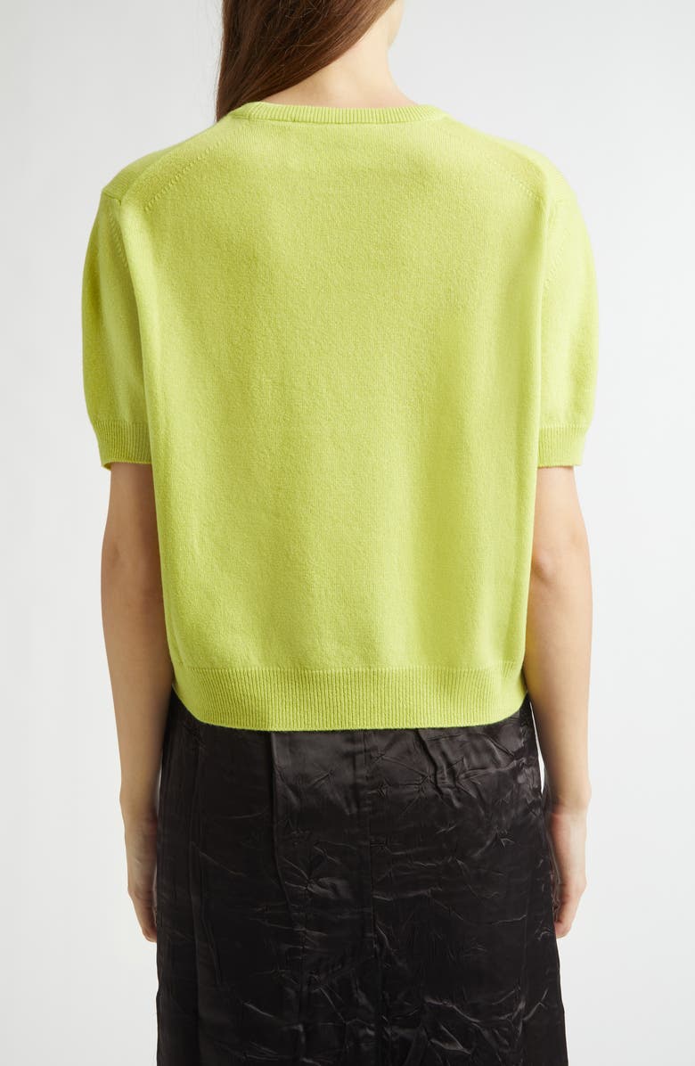 NACKIYÈ Short Sleeve Cashmere Sweater, Alternate, color, Pistache Dopey