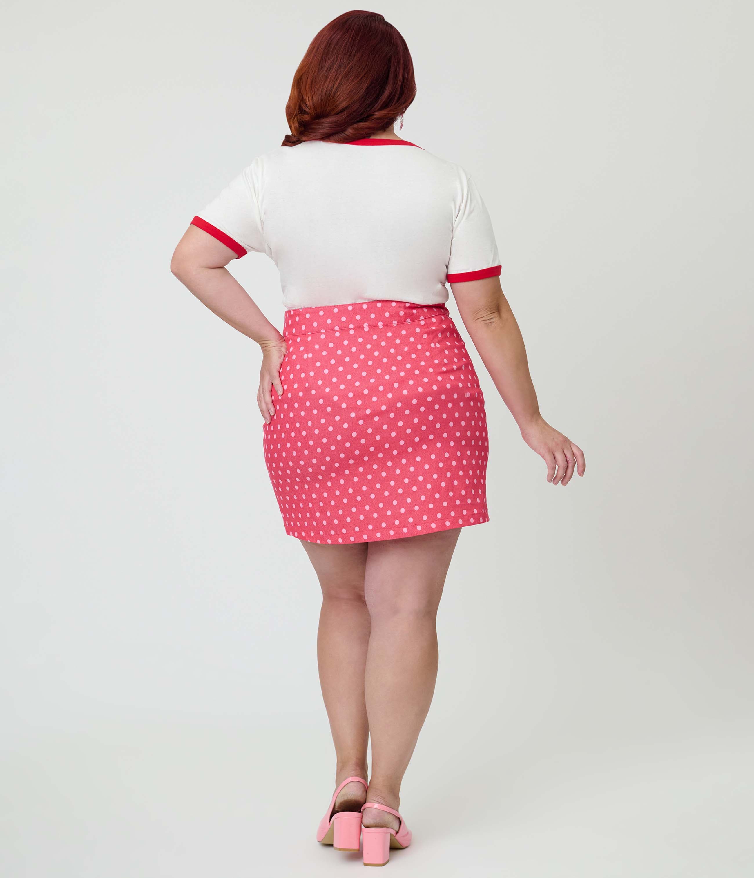 Plus Size Kitschy Shaped Pocket Match Game Mini Skirt - image 4