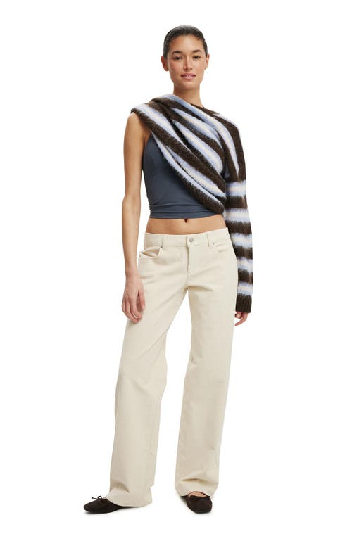 Cotton On Low Rise Straight Cord Pant In Neutral