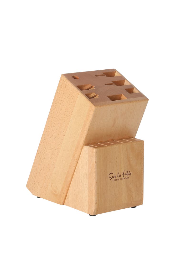 14-Piece German Steel Forged Knife Block Set with Beechwood Block, Alternate, color, Blue