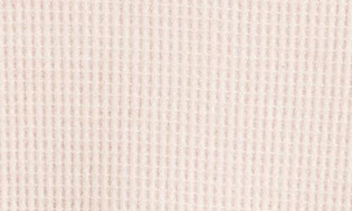 Madewell Long Sleeve Waffle Knit Crewneck T-shirt In Heather Blush