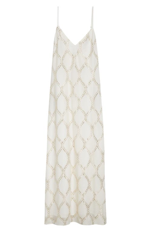 Ramy Brook Lynn Metallic Knit Dress In White