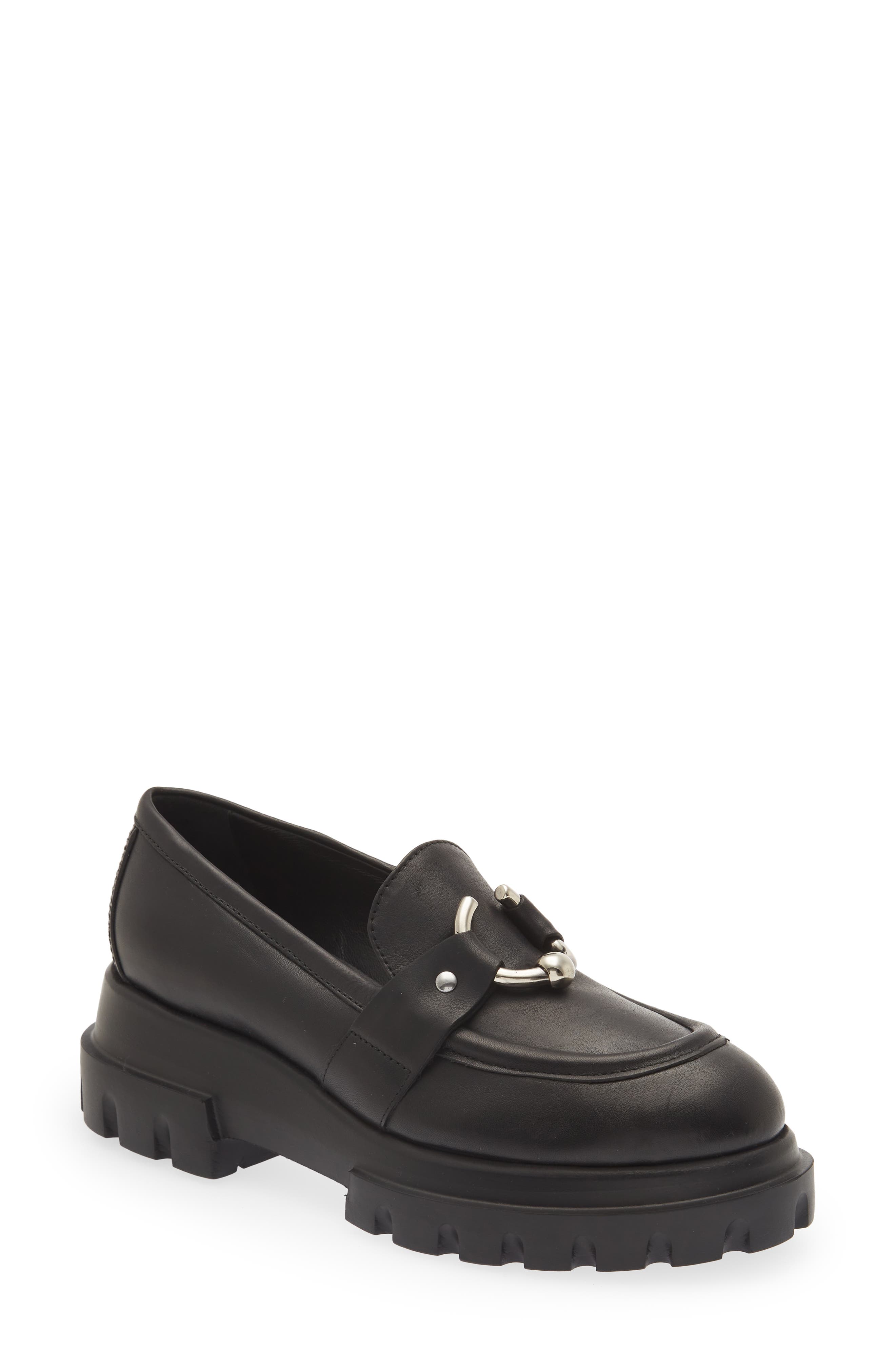 Monique Bit Loafer, Main, color, BLACK