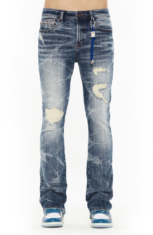 Cult Of Individuality Lenny 603 Ripped Bootcut Jeans In Blue