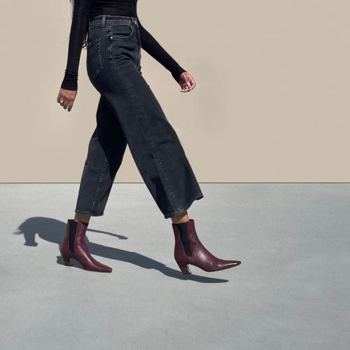 Neil J. Rodgers Meg Ankle Boot In Burgundy Nappa