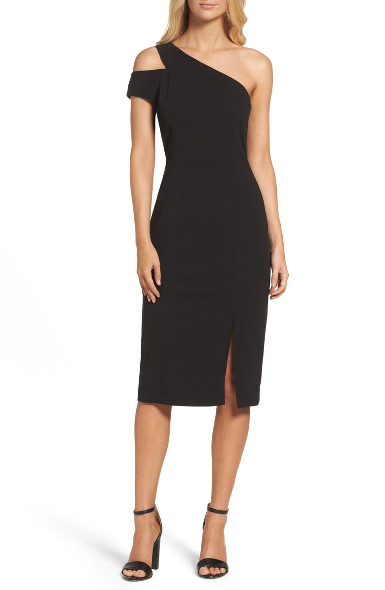 Maggy London One-Shoulder Sheath Dress, Main, color, 