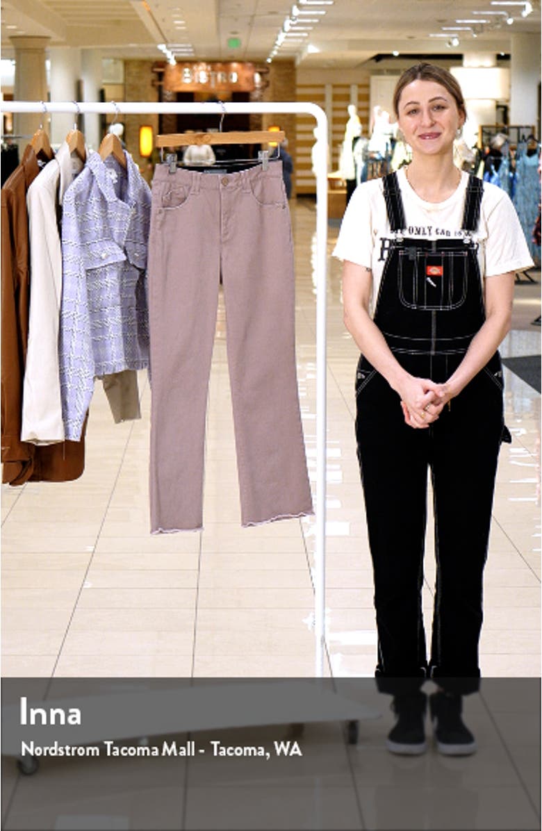 Tatum 'Ab'Solution Frayed High Waist Ankle Flare Jeans, sales video thumbnail