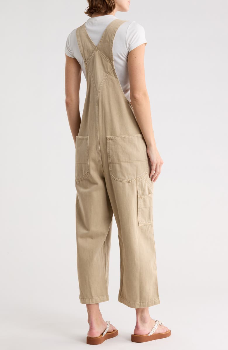 DENIMIST Relaxed Denim Overalls, Alternate, color, Vintage Khaki