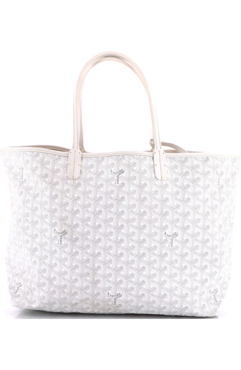 Pre-Owned Goyard Saint Louis Tote Coated Canvas PM, Main, color, White