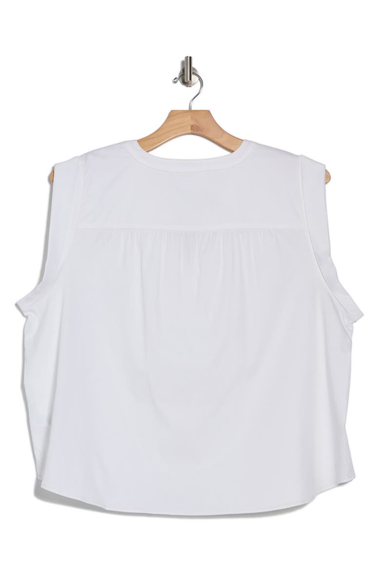 Democracy Ruffle Poplin Tank, Alternate, color, Off White