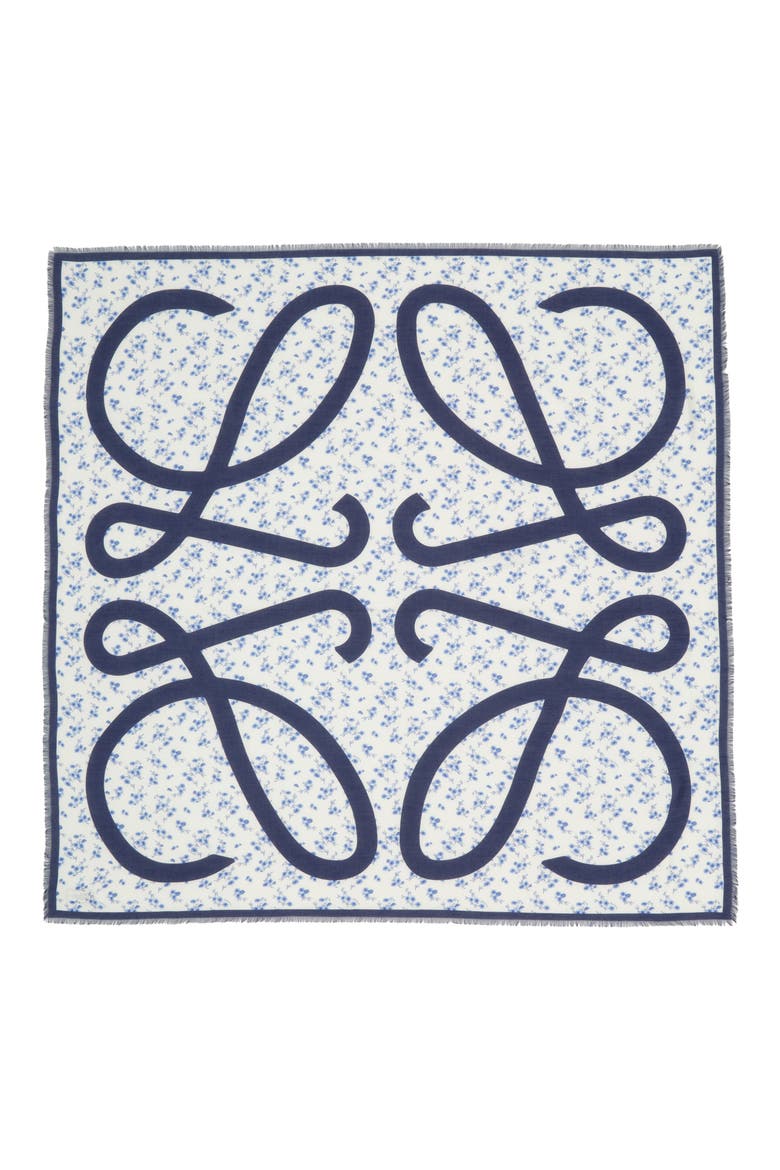 Flower Scarf, Main, color, BLUE