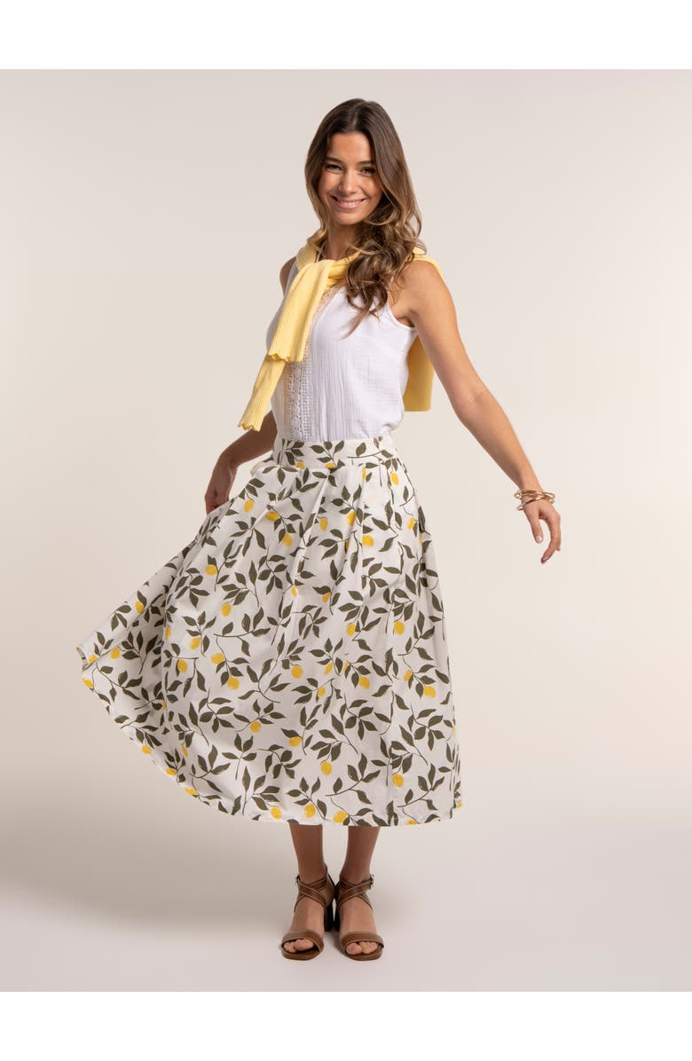 Brakeburn Sicily Midi Skirt, Main, color, Cream