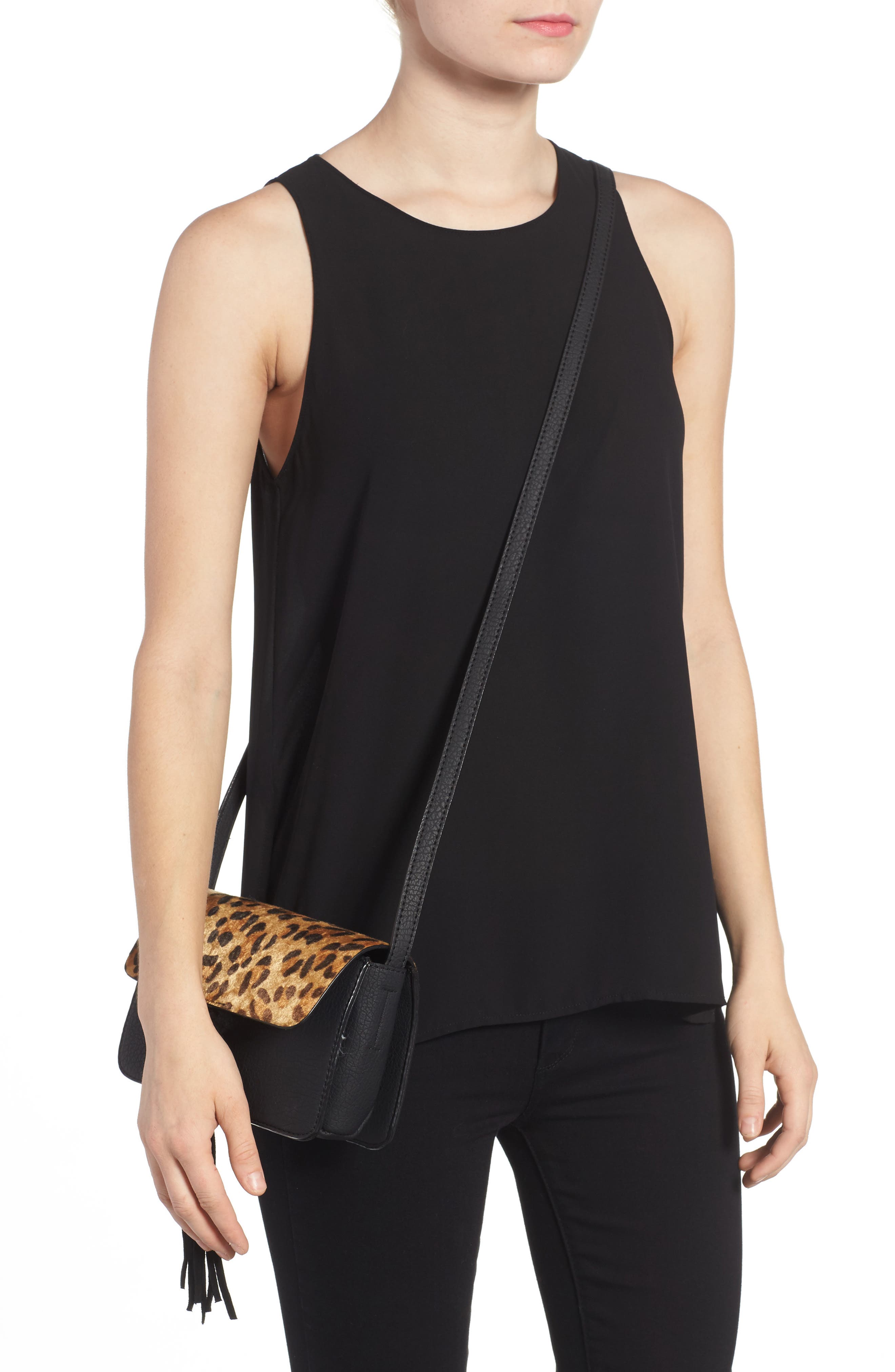 Street Level Snake Embossed Faux Leather Crossbody Bag, Alternate, color, 