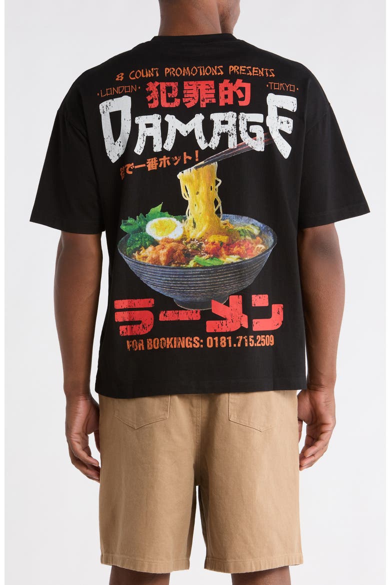 Ramen Graphic Crewneck T-Shirt, Alternate, color, BLACK