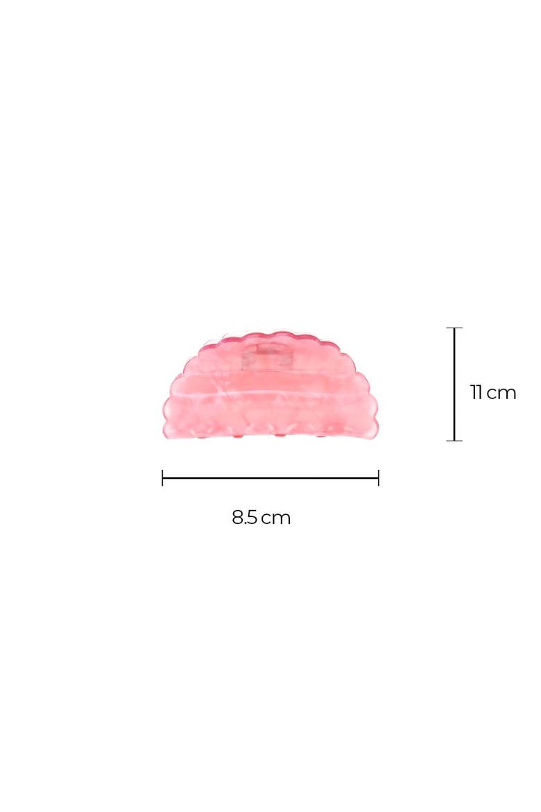 Elongated Translucent Scallop Edge Hair Clip Set, Alternate, color, Multi Color