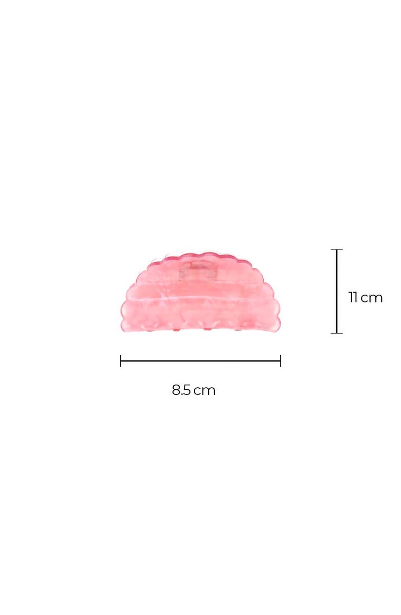 BY ADINA EDEN Elongated Translucent Scallop Edge Hair Clip Set, Alternate, color, Multi Color