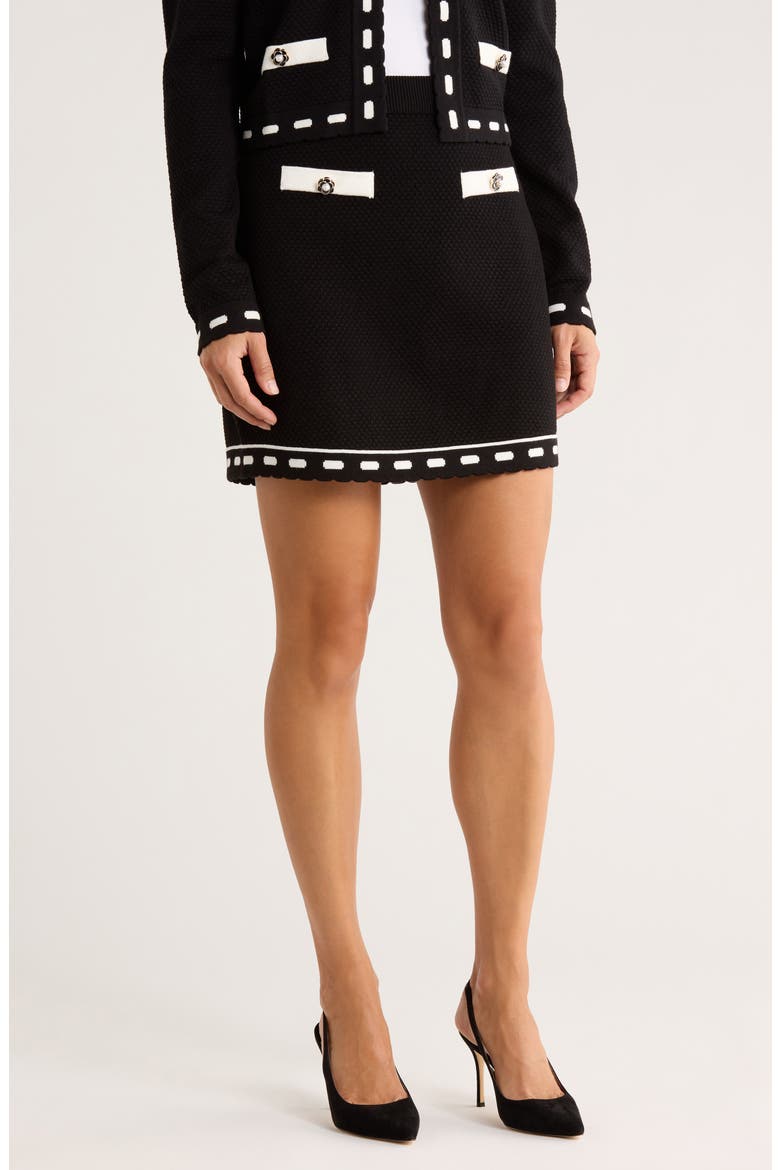 Seed Stitch Sweater Skirt, Main, color, BLACK