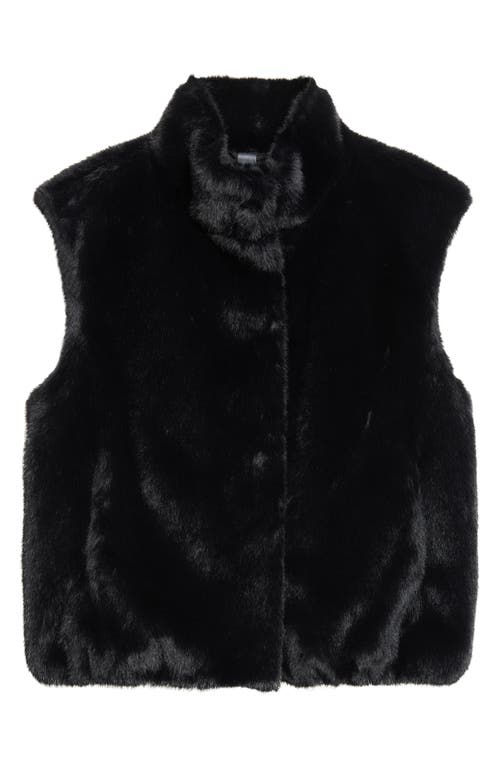 Herno Faux Fux Vest In Black