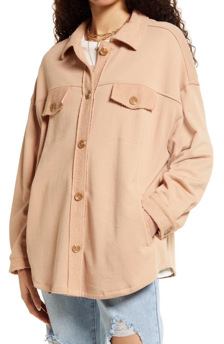 BP. Oversize Cotton Blend Shirt Jacket, Alternate, color,