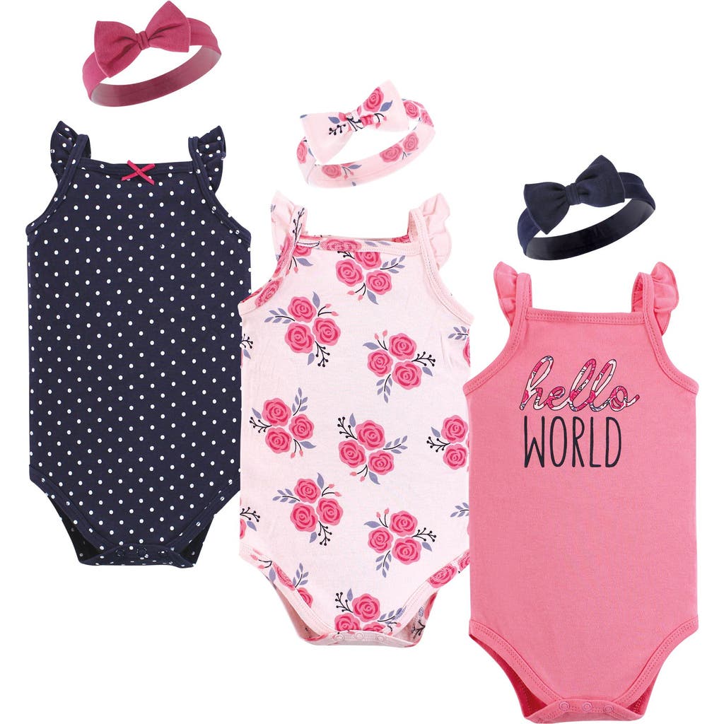 Hudson Baby Sleeveless Bodysuit And Headband Set In Multi