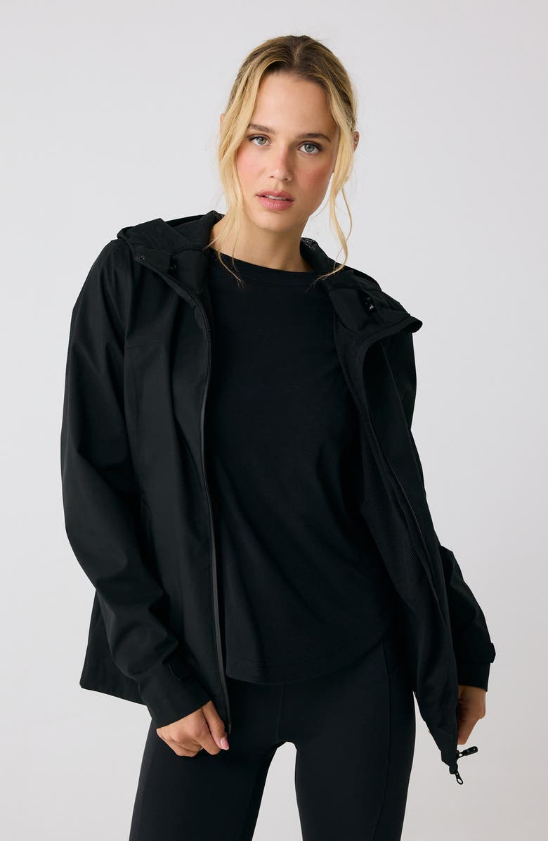 Lole Element 2 Waterproof Hooded Rain Jacket, Alternate, color, Black Beauty