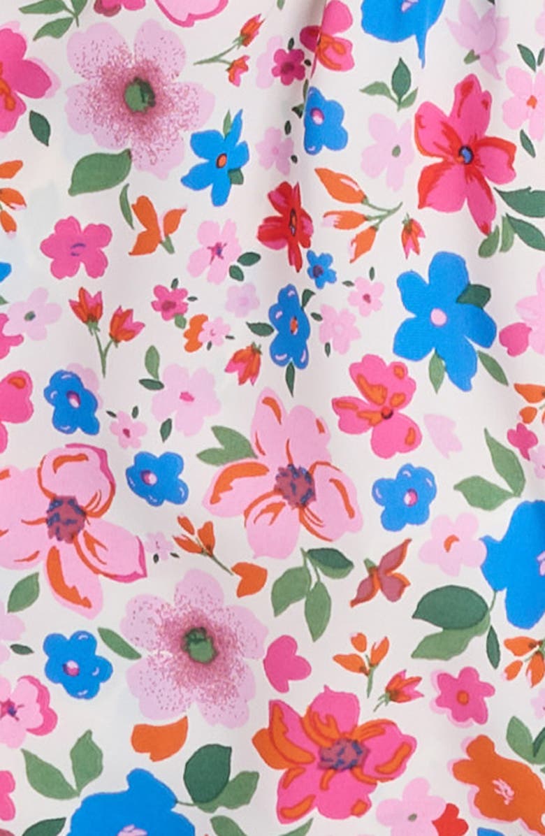 Truly Me Kids' Floral Print Romper, Alternate, color, Red Multi