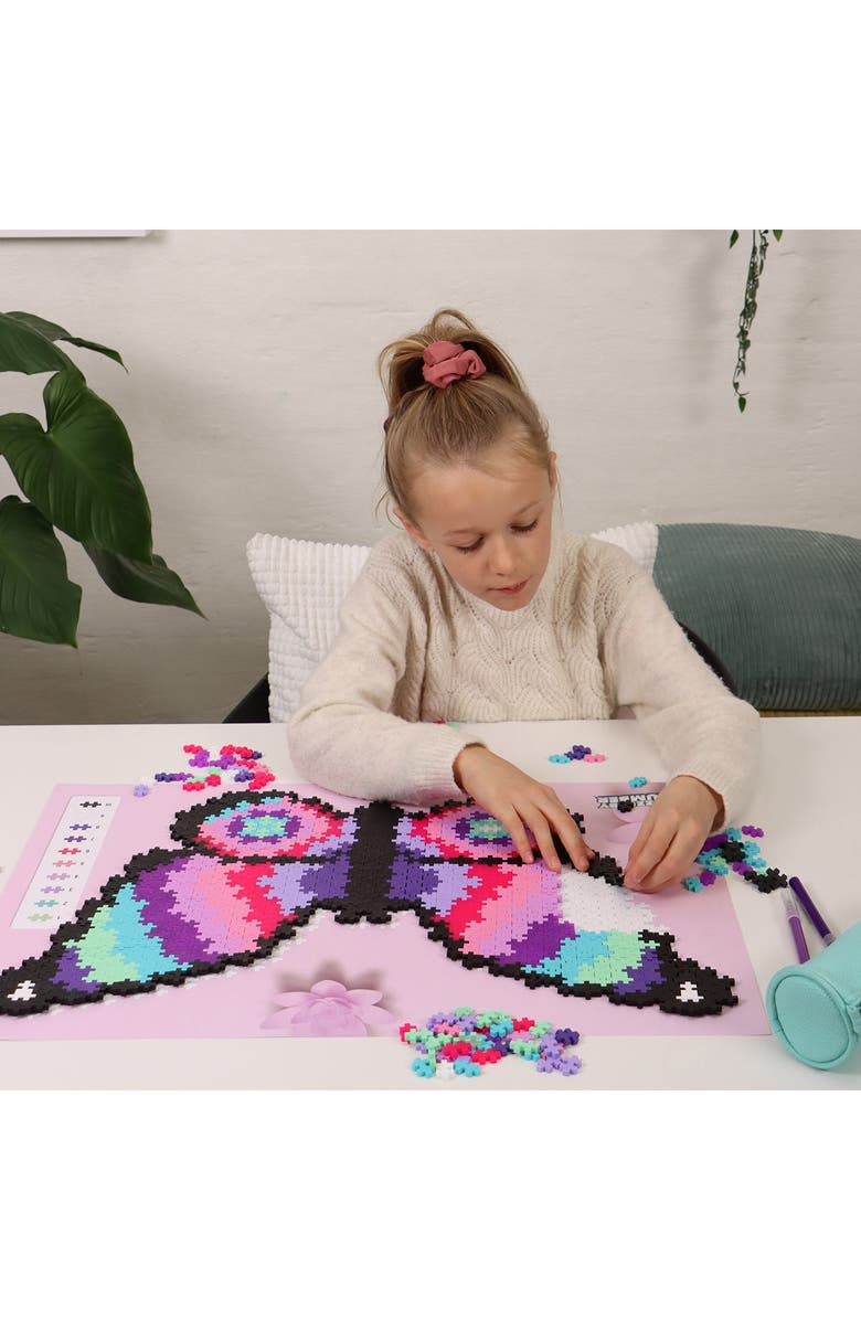 Plus-Plus USA 800-Piece Butterly Puzzle by Number Butterfly, Alternate, color, Multi