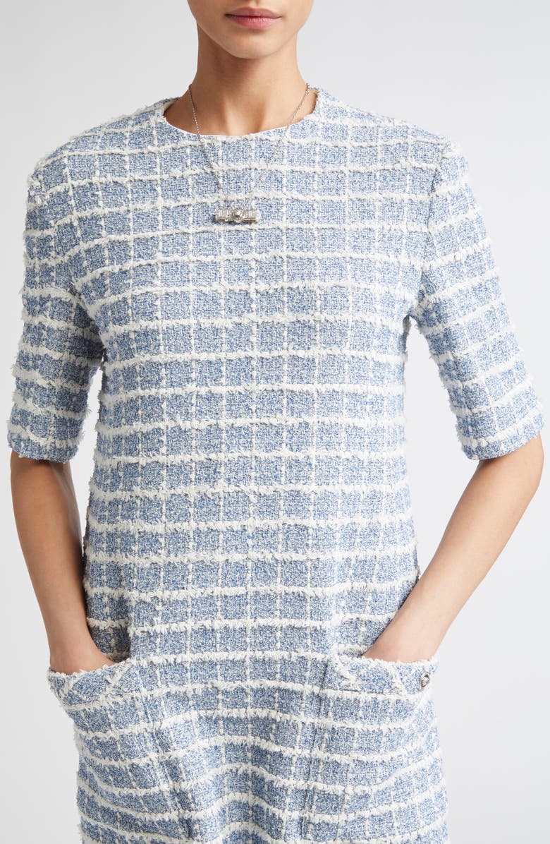 Versace Crystal Gianni Ribbon Pendant Necklace, Alternate, color, Palladium Crystal