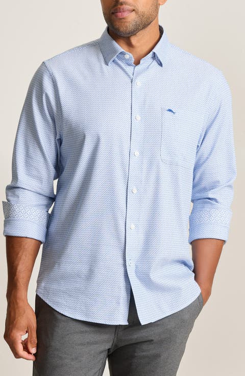 Sarasota Stretch Ventura Coast Solid White IslandZone® Button-Up Shirt (Big & Tall)