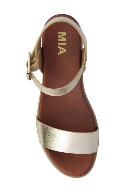 Mia Kenji Espadrille Wedge Sandal In Gold