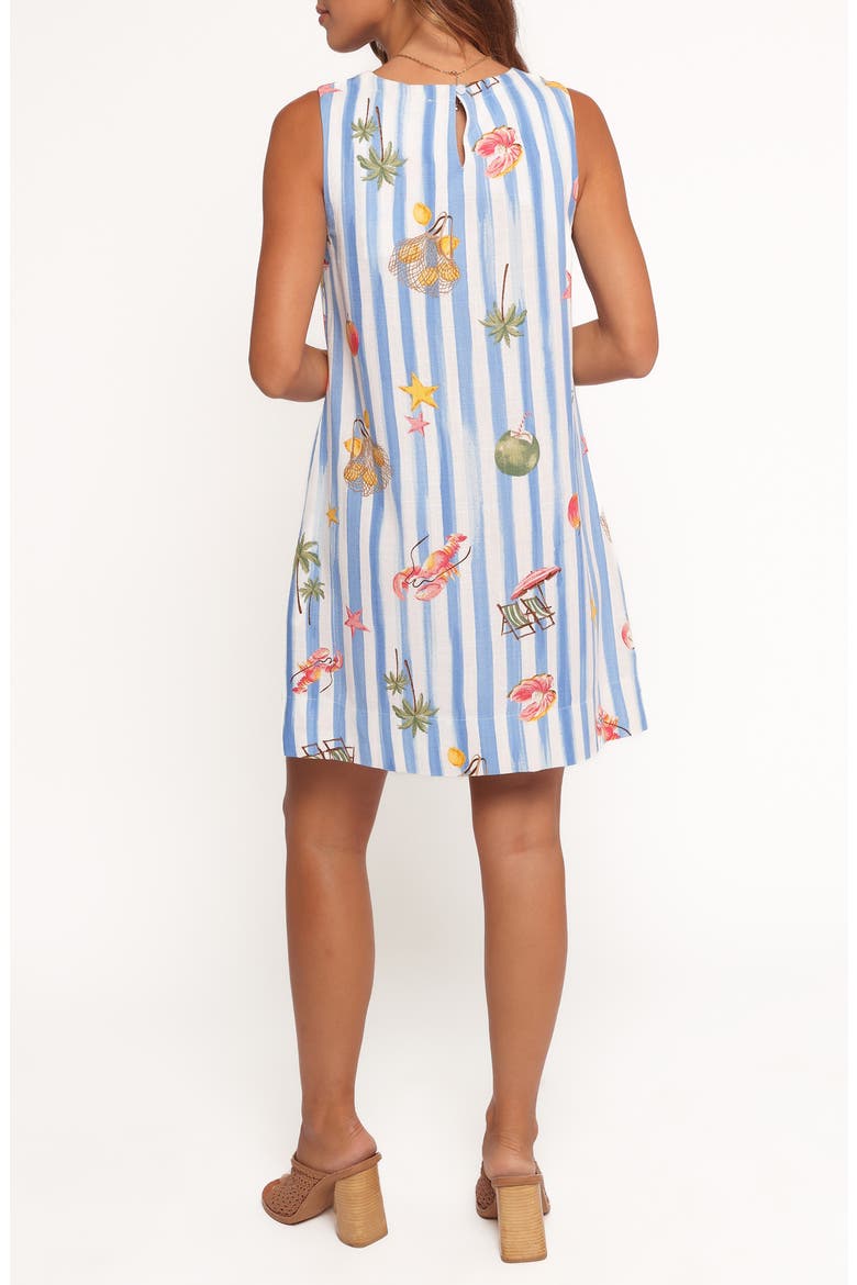 Zoe Stripe Vacation Print Minidress, Alternate, color, BLUSH