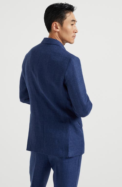 Brunello Cucinelli Single-breasted Blazer In Indigo