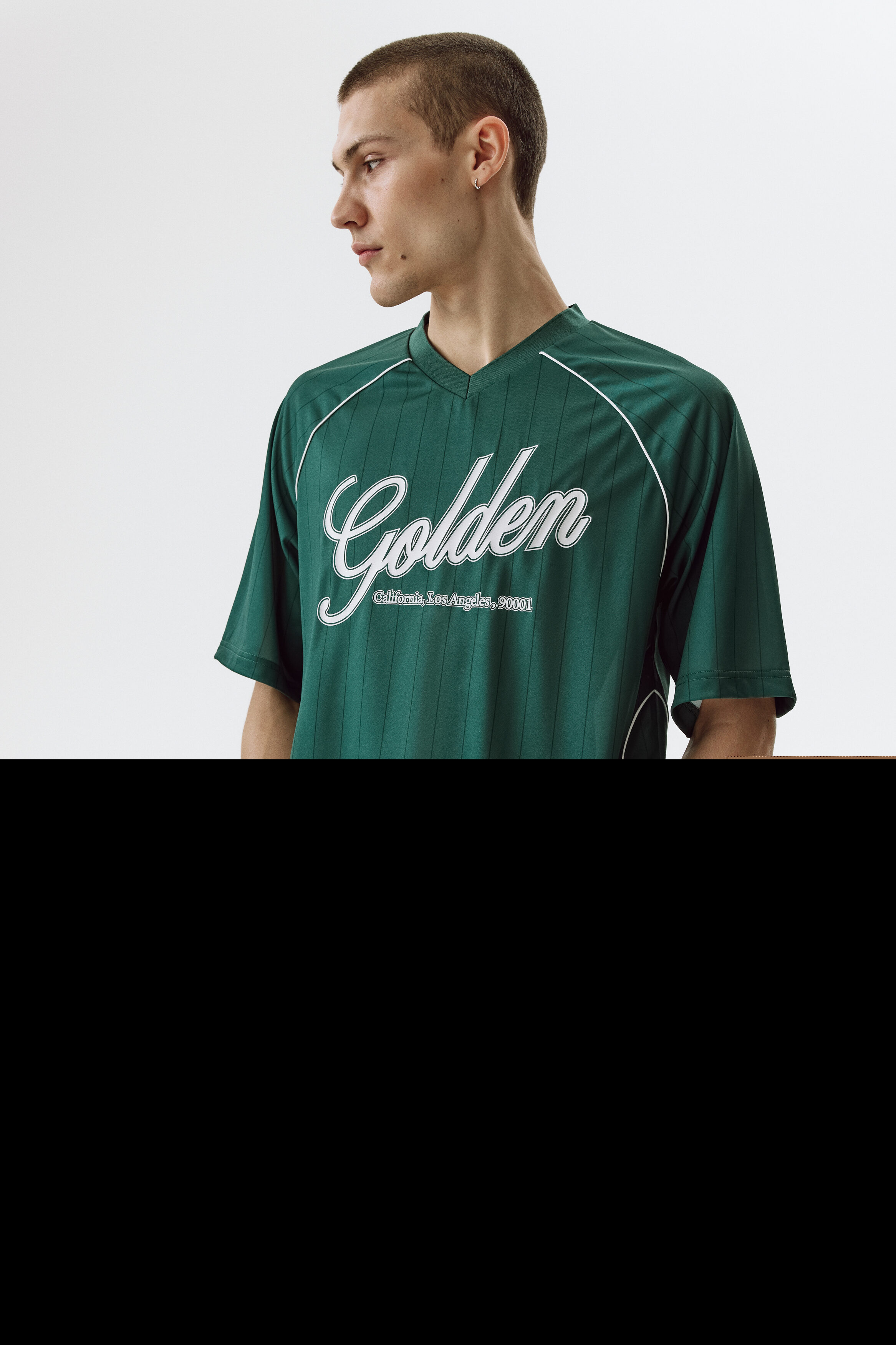 Loose Fit Printed T-shirt, Alternate, color, Dark green/Golden