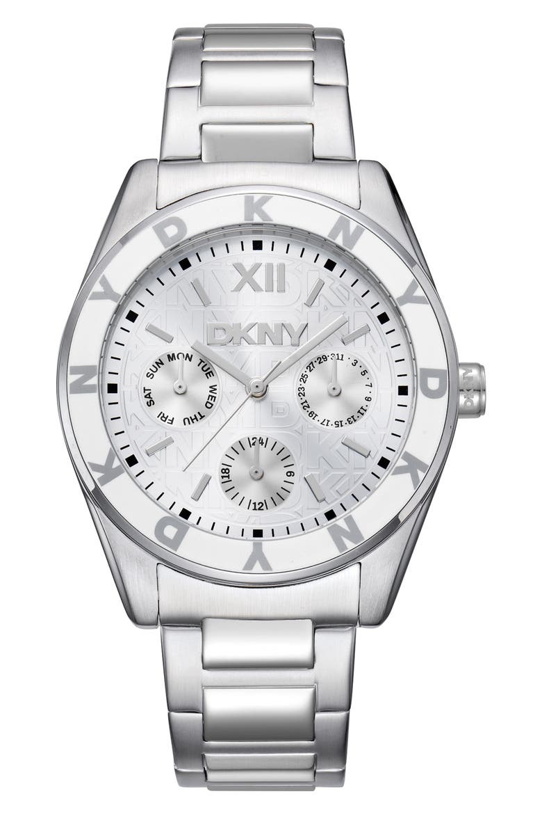 Active Multi-Function Bracelet Watch, 36mm, Main, color, SILVER