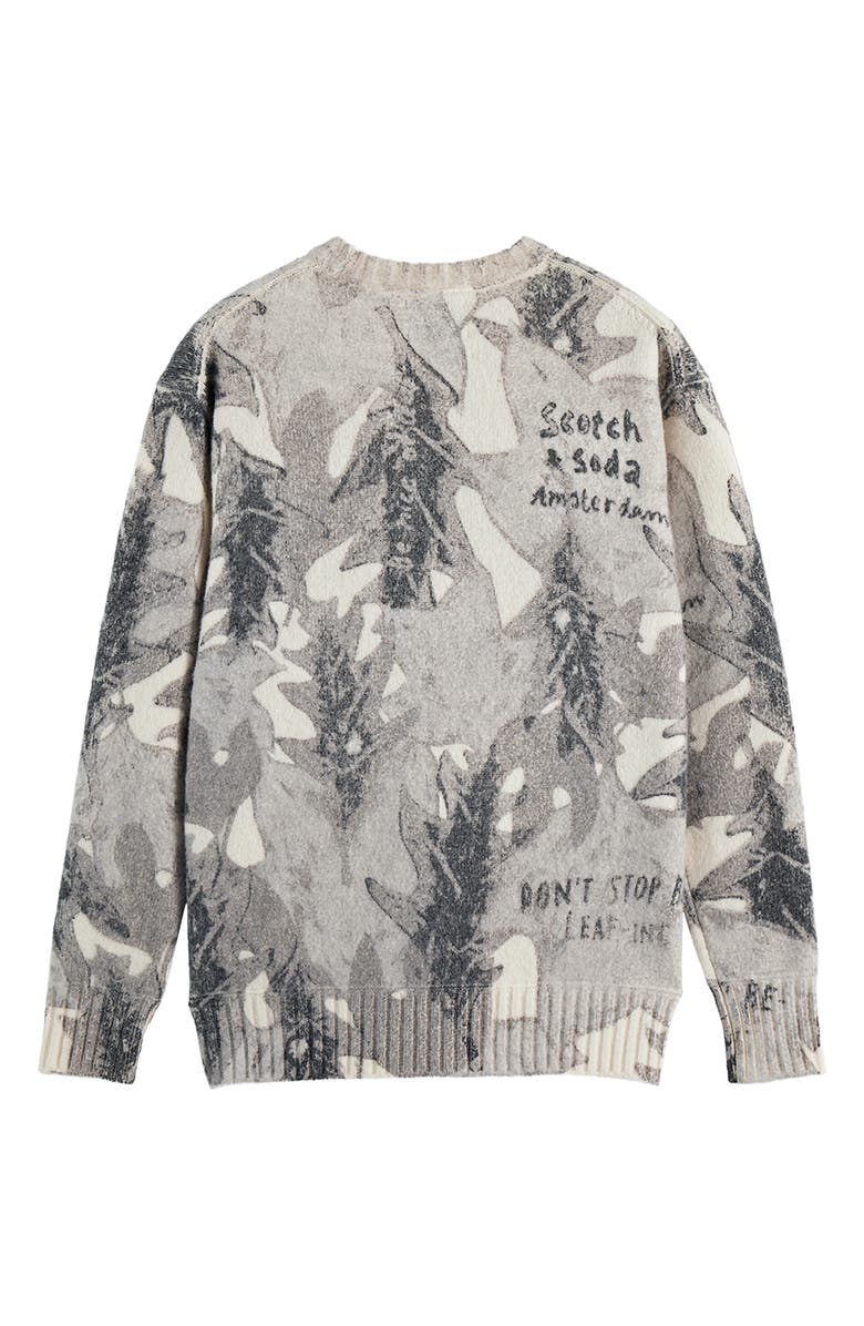Scotch & Soda Print Relaxed Wool & Cotton Sweater, Alternate, color, 