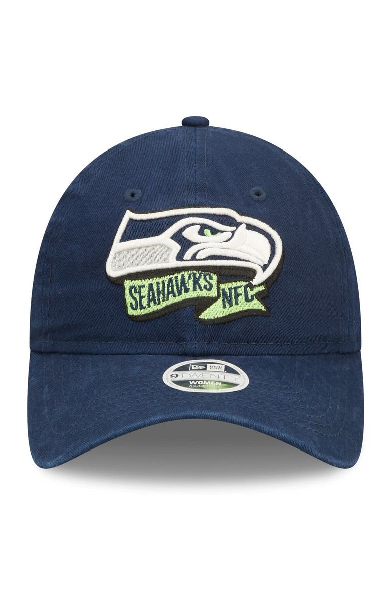 New Era Women's New Era College Navy Seattle Seahawks 2022 Sideline Adjustable 9TWENTY Hat, Alternate, color, Navy