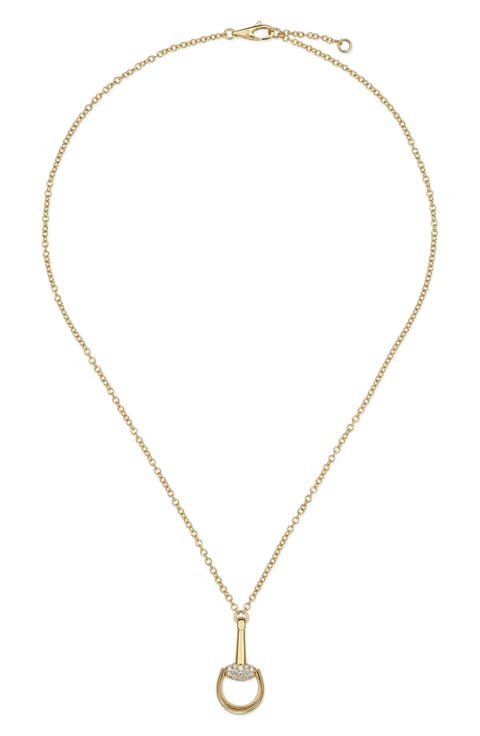 Demi Fine Horsebit Pendant Necklace
