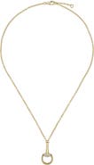 Gucci Demi Fine Horsebit Pendant Necklace