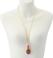 Kurt Geiger London Gemstone Long Pendant Necklace