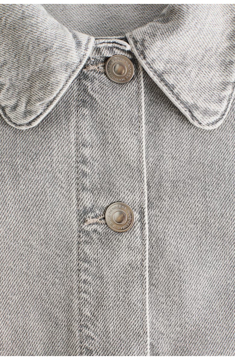 H&M Denim jacket, Alternate, color, Light Denim Gray