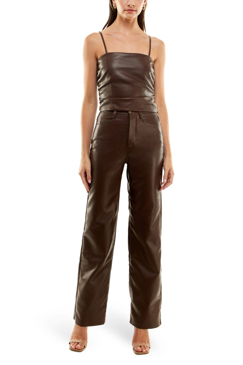 x Jourdan Sloane Giselle Faux Leather Pants (Nordstrom Exclusive), Alternate, color, ESPRESSO