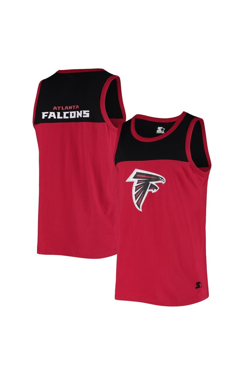 STARTER Men's Starter Red/Black Atlanta Falcons Team Touchdown Fashion Tank Top, Main, color, Red